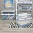 thumbnail image 4 of Caja con Cierre Sterilite Paquete de 12, Contenedores de Almacenamiento Bajo la Cama con Tapa, Plástico Transparente, 25 Cuartos - Contenedores Resistentes para Organizar Armario, Baño y Oficina, 4 of 9