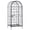 Black 427, variant on 35 Bottle Wrought Iron Wine Rack Cabinet with Lock for Home Bar - Floor Standing Wine Storage