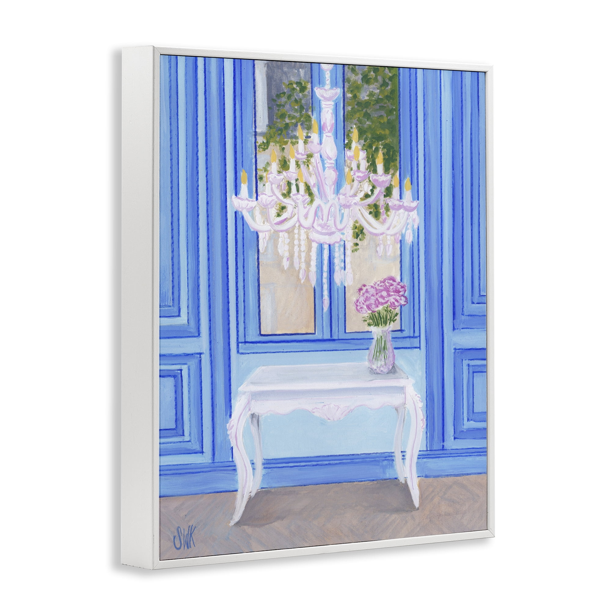 French Window Architecture White Framed Giclee Art, 24 x 30 - By Sarah Waldron Kimball