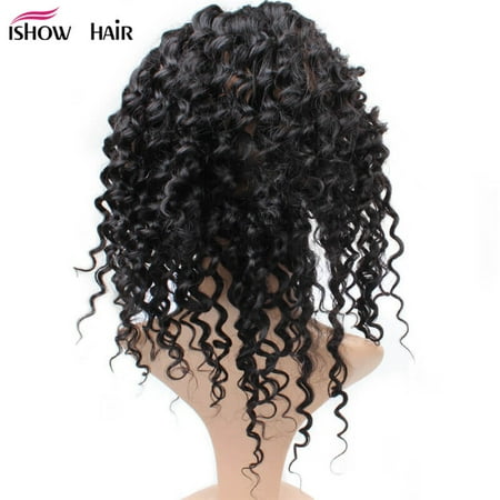 Remi Deep Wave - Allove Brazilian Virgin Hair Deep wave 360 Frontal Lace Closure Free Part, 14