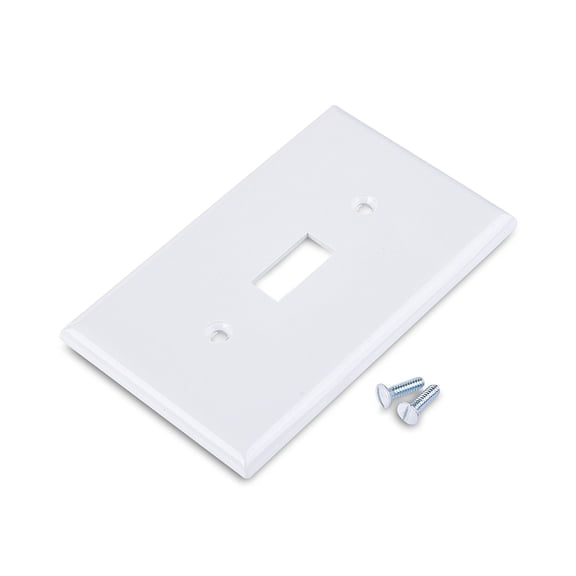 Maintenance Warehouse 100-Pack Single Gang Switch Wall Plate with Screws (White)