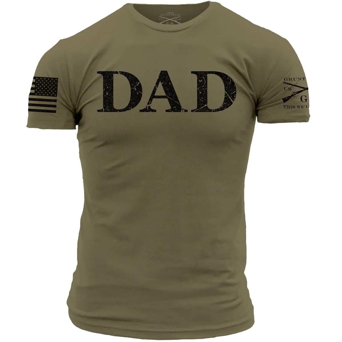 Grunt Style Dad Defined T-Shirt - Medium - Military Green/Black ...