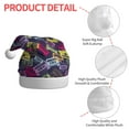 thumbnail image 4 of Fuzoiu Retro Cassette Music Print Santa Hat Christmas Hat for Adults,Santa Hats with Pompom, Unisex Xmas Holiday Hat for Christmas New Year Festive Party Supplies, 4 of 6