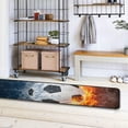 thumbnail image 4 of Dreamtimes Soccer Ball Hallway Runner Rug 2'x6' Kitchen Rug with Rubber Backing Fire Water Non Slip Entryway Rug Runner Washable Soft Area Rug for Hallway Bedroom Kitchen Decor, 4 of 6