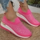 thumbnail image 5 of Zapatos para mujer, zapatos casuales de color liso con punta redonda y tacón medio, zapatillas para correr, botas vaqueras, 5 of 8