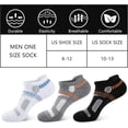 thumbnail image 7 of CAILDANL Mens Athletic Ankle Socks Moisture Wicking Cushion Running Low Cut Sock 6 Pack, 7 of 7