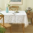 thumbnail image 3 of Nappe Style Français Floral Pastoral Marguerite Nappe de Bureau en Coton et Lin Nappe de Table Basse, 3 of 7
