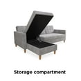 DHP Hartford Storage Reversible Sectional Futon with Chaise, Space