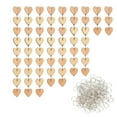 thumbnail image 2 of 120 piezas / paquete de rebanadas de natural, de sin terminar, rebanadas de rústicas para manualidades DIY, decoraciones de Corazón BLESIY piezas colgantes, 2 of 7