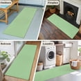 thumbnail image 6 of Green Large Area Rugs for Bedroom Living Room, Soft Non Slip Carpet Bedside Rug, Minimalist Solid Color Modern Abstract Rectangular Floor Cover Kitchen Accent Rug 2'x6' for Dining Room/Office, 6 of 9