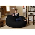 thumbnail image 4 of Chill Sack Bean Bag Chair, Memory Foam Lounger with Microsuede Cover, Kids, Adults, 5 ft, Black, 4 of 6