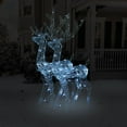 thumbnail image 1 of vidaXL Acrylic Reindeer Christmas Decorations 2 pcs 120 cm Cold White, 1 of 5