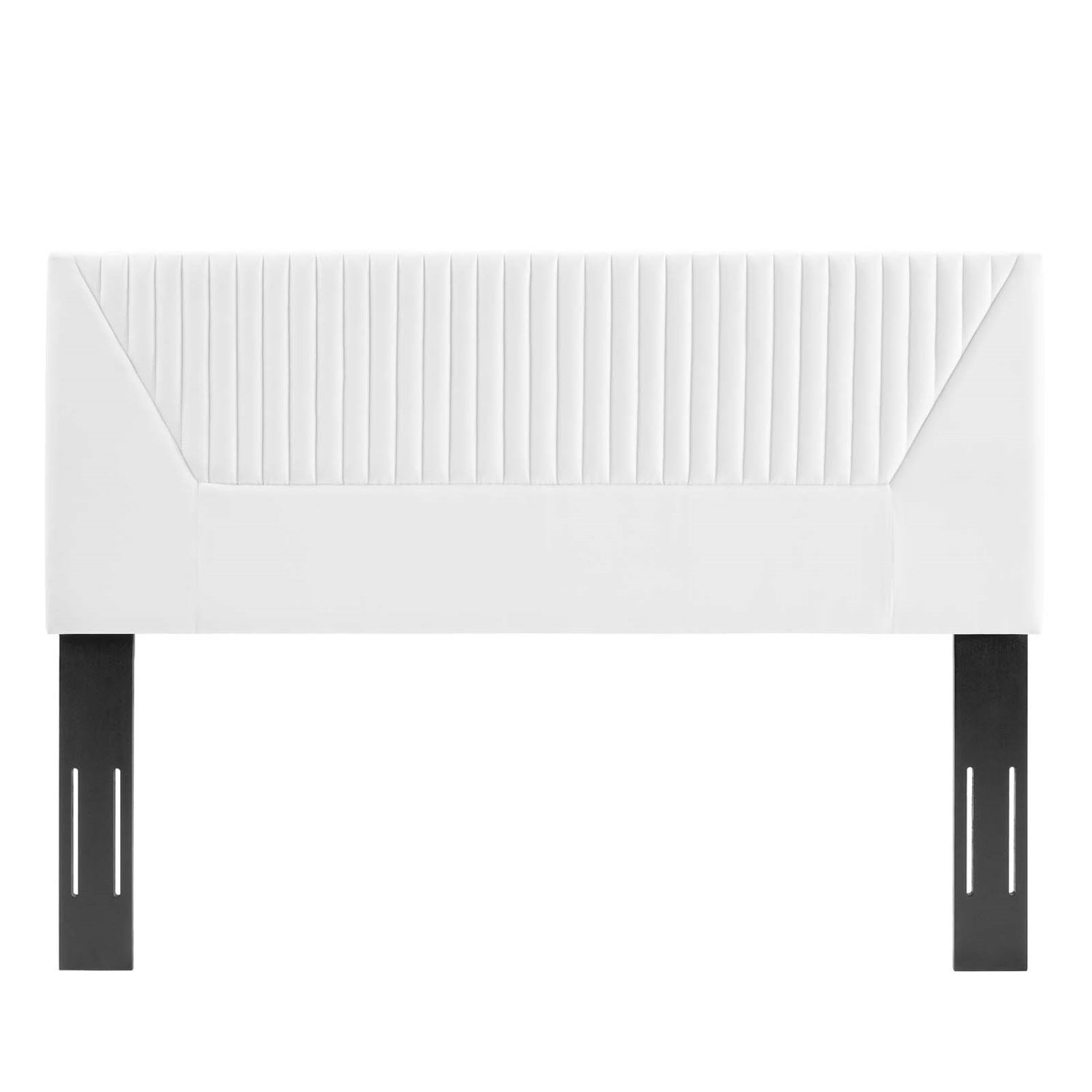 Tufted Headboard, Full Queen Size, White, Velvet, Mid Century Bedroom, Modern Contemporary Boutique HB35261