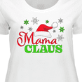 thumbnail image 4 of Inktastic Mama Claus with Christmas Santa Hat and Snowflakes Women's Plus Size T-Shirt, 4 of 5
