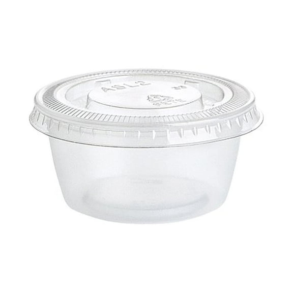 Plastic Gelatin Shot Cups with Lids, 2oz, 25-Pack, Clear