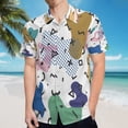 thumbnail image 5 of High Quality Hawaiian Shirts for Men Short Sleeve Aloha Beach Shirt Floral Summer Casual Button Down Shirts Blouses LS9UGH, 5 of 7