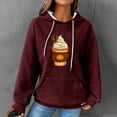 thumbnail image 2 of Dyegold Hoodie For Women Waffle Fashion Winter Casual Hoodies Pumpkin Long Sleeve Fall Sweatshirts Trendy Teen Girls Plus Size Shirts Graphic Ladies Pullover Tops Hooded Prime Sweaters, 2 of 3