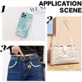 thumbnail image 5 of 3 Styles Beaded Cell Phone Charms Pearl Chain Decoration Lanyard Cute Wrist Strap Universal Mobile Finger Strap Grip Holder With Screws Case Pendant Hanging String, 5 of 6