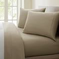 thumbnail image 1 of Bamboohart Fresh Linen Collection United 1200 Thread Count 100% Egyptian Quality Cotton Solid Sheet Set (King  Navy), 1 of 2