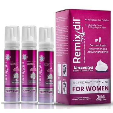 Women’s 5% Minoxidil Foam | Hair Regrowth Treatment for Women | No Scalp Irritation| 3-Month Supply