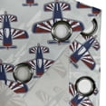thumbnail image 5 of Ambesonne Airplane Grommet Curtain, Airships Above Clouds, 50" x 54", Navy Blue Red White, 5 of 6