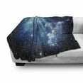 thumbnail image 3 of Space Soft Flannel Fleece Throw Blanket, Vibrant Celestial Supernova Scenery Energy Andromeda Outer Space Picture, Cozy Plush for Indoor and Outdoor Use, 60" x 80", Blue, by Ambesonne, 3 of 6