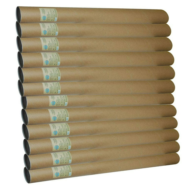 Paper Mart Brown Mailing Tubes 4 inch X 18 inch - 0.080 Thick | Quantity: 12