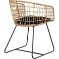 thumbnail image 4 of Allora 18'' Traditional Wicker / Rattan Lounge Chair in Brown, 4 of 8