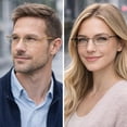 thumbnail image 2 of Slim Rectangular Metal Blue Light Blocking Glasses, Fashion Eyewear, 2 of 8
