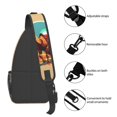 thumbnail image 4 of Sling Bag for Men, Cool Camel Oasis Vibes Fanny Pack Crossbody Bags Shoulder Chest Bag, Small Gym Bag Anti Theft Crossbody Backpack Daypack for Travel Sports Running Hiking, 4 of 7