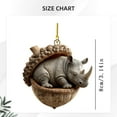 thumbnail image 3 of 6PC Christmas Trees Hanging Animal Ornaments – Cozy Christmas Ornaments 2D Acrylic Cute Animal Christmas Trees Hanging Decorations Rustic Nature Themed Home Decor Animal Lovers, 3 of 5