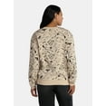 thumbnail image 3 of Halloween Women's Happy Ghost Graphic Print Sweatshirt with Long Sleeves, Sizes XXS-XXL, 3 of 5