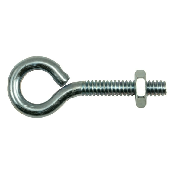 #10-24 x 1-3/4" Zinc Plated Steel Coarse Thread Eyebolt (20 pcs.)