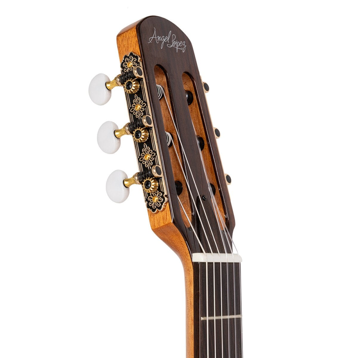 Angel Lopez Hybrid Nylon Electric Semi-Acoustic Guitar, Natural