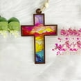 thumbnail image 5 of Cross Pendant C Style - Stained Glass Metal and Acrylic Window Hanging Beautiful Hanging Pendants for Window Home Decoration - 1 Cross Pendant, 5 of 5