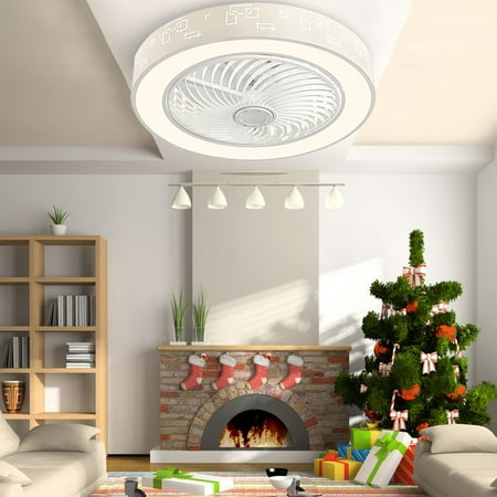 

Ceiling Fan Light Remote Control LED Lamp Dimmable Bedroom Office Modern