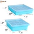 thumbnail image 3 of Spencer Silicone Small 1.1 Inch Ice Cube Trays with Lids for Freezer, Reusable 25 Cavity Ice Cube Mold for Cocktails, Whiskey, Candy and More, 3 of 8