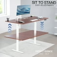 thumbnail image 4 of VIVO Electric Dual Motor 71” x 36” Standing Desk, Dark Walnut Top, White Frame, 4 of 8