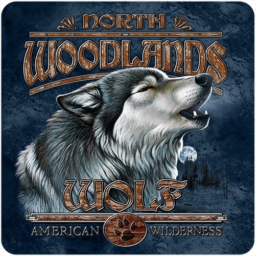 Wolf Woodlands Novelty Sign | Indoor/Outdoor | Funny Home Décor for Garages, Living Rooms, Bedroom, Offices | SignMission personalized gift Wall Plaque Decoration