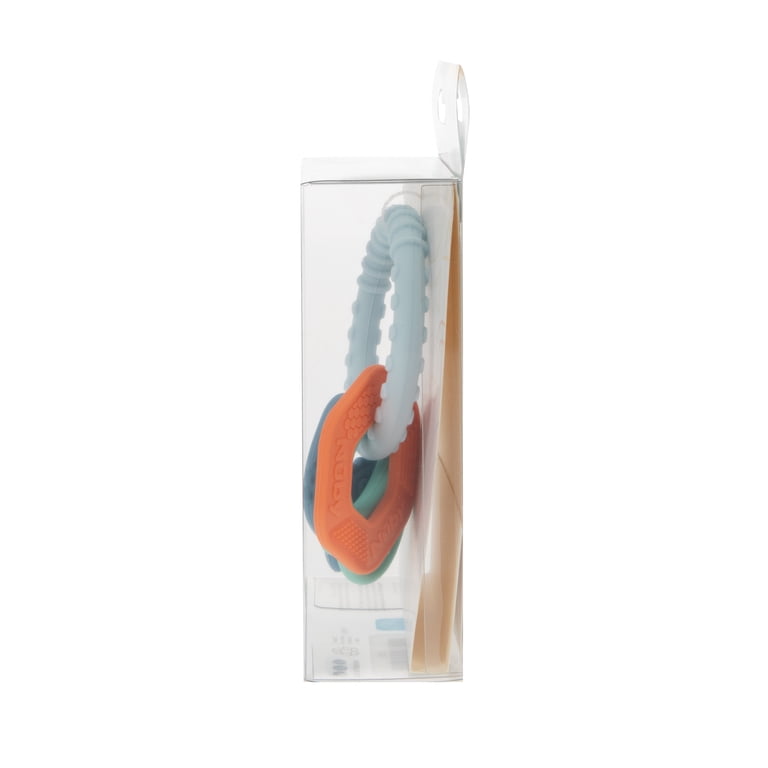 Nuby Silicone Chewy Charms Teething Ring, Dinosaur photo 6