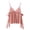 Pink, variant on Ynynloco Camisole Tops for Women Flowy Ruffle Hem Spaghetti Strap Deep V Neck Sleeveless Tank Tops Solid Color Casual Peplum Vest