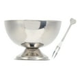 thumbnail image 3 of Metal Bowl, Short Footed Stainless Steel Bowl Medium Small Size Resistant To Fall And Rust With Forks For Serving Ice Cream For Dessert Snacks, 3 of 8