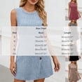 thumbnail image 4 of HVOBTTY Summer Women's Sleeveless Mini A-Line Dress Solid Color Round Neck Side Button Casual Daily Out Wear, 4 of 5