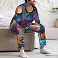 thumbnail image 7 of Uemuo Fantasy Cosmic Landscape Pattern 2-Piece Loungewear Set - Men’s Soft Sleepwear, Cozy Winter PJs, Comfy Sleep Set-XX-Large, 7 of 7
