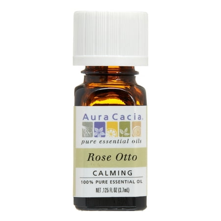 Aura Cacia 100% Pure Essential Oil, Rose Otto, 0.125 Oz