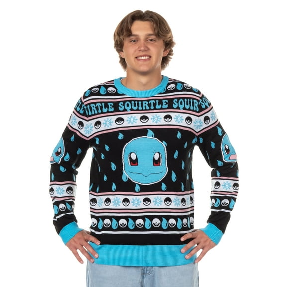 Pokemon Character Design Men's Pullover Crewneck Adult Ugly Christmas Sweater