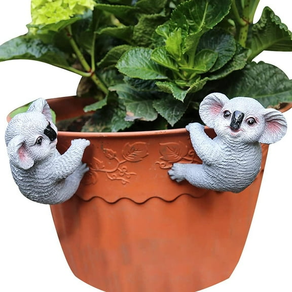 Pearlead Resin Animal Hugger Plant Hangers 2 Count