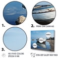 thumbnail image 3 of Designart "Lakeside Boat Landscape I" Coastal Boat Floater Framed Wall Art Prints, 3 of 5
