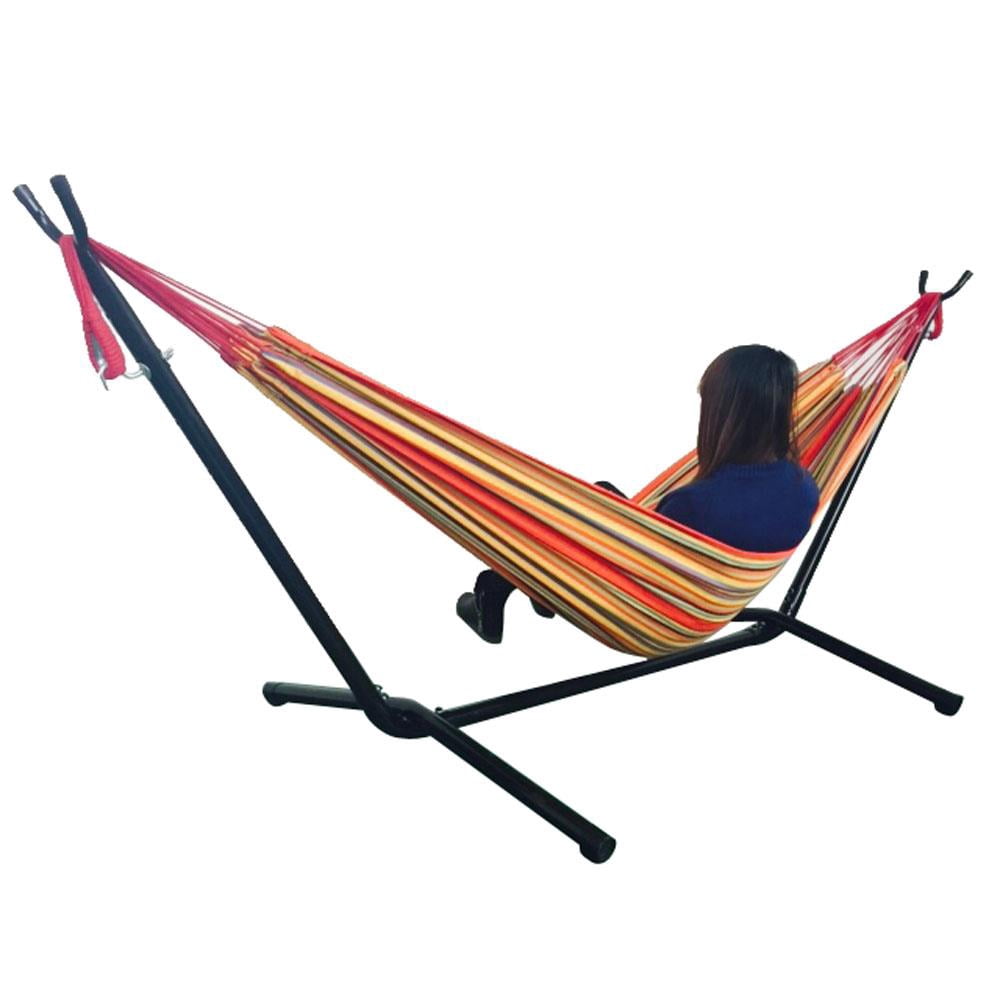 Ktaxon Double Hammock With Space Saving Steel Stand Includes Portable Carrying Case