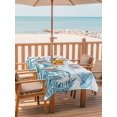thumbnail image 2 of Outdoor Tablecloth with Umbrella Hole for Patio/Picnic/Party/Camping, Turquoise Jellyfish Coastal Waterproof Table Cloth Rectangle Table Cover Washable, Summer Beach Ocean Seaweed (60"x 102"), 2 of 8